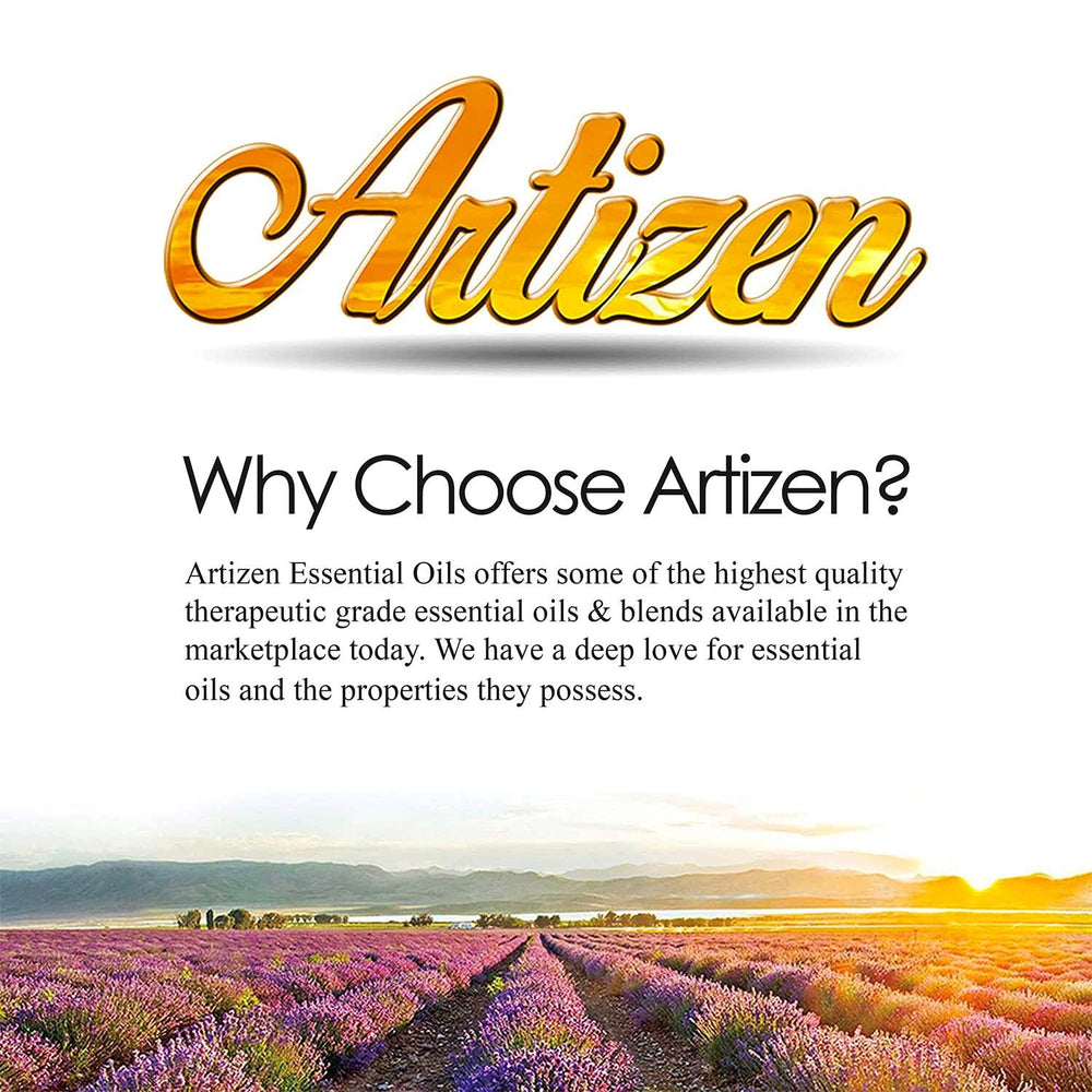 Artizen Spruce essential oil packaging box included for gift-ready presentation.