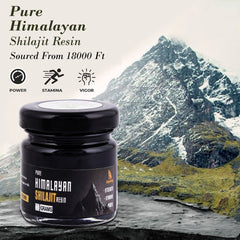 Aryan Surya Shilajit resin glass with milk supports routine vitality.