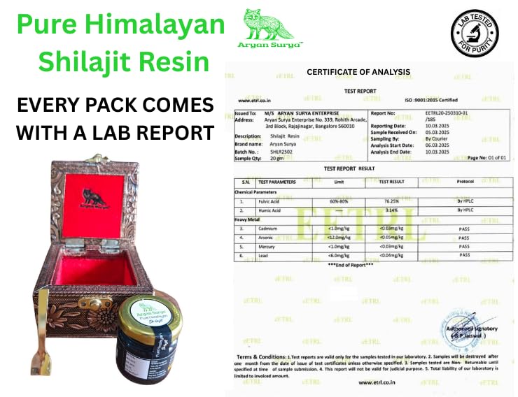 Aryan Surya Shilajit resin stirring in liquid for easy mix.