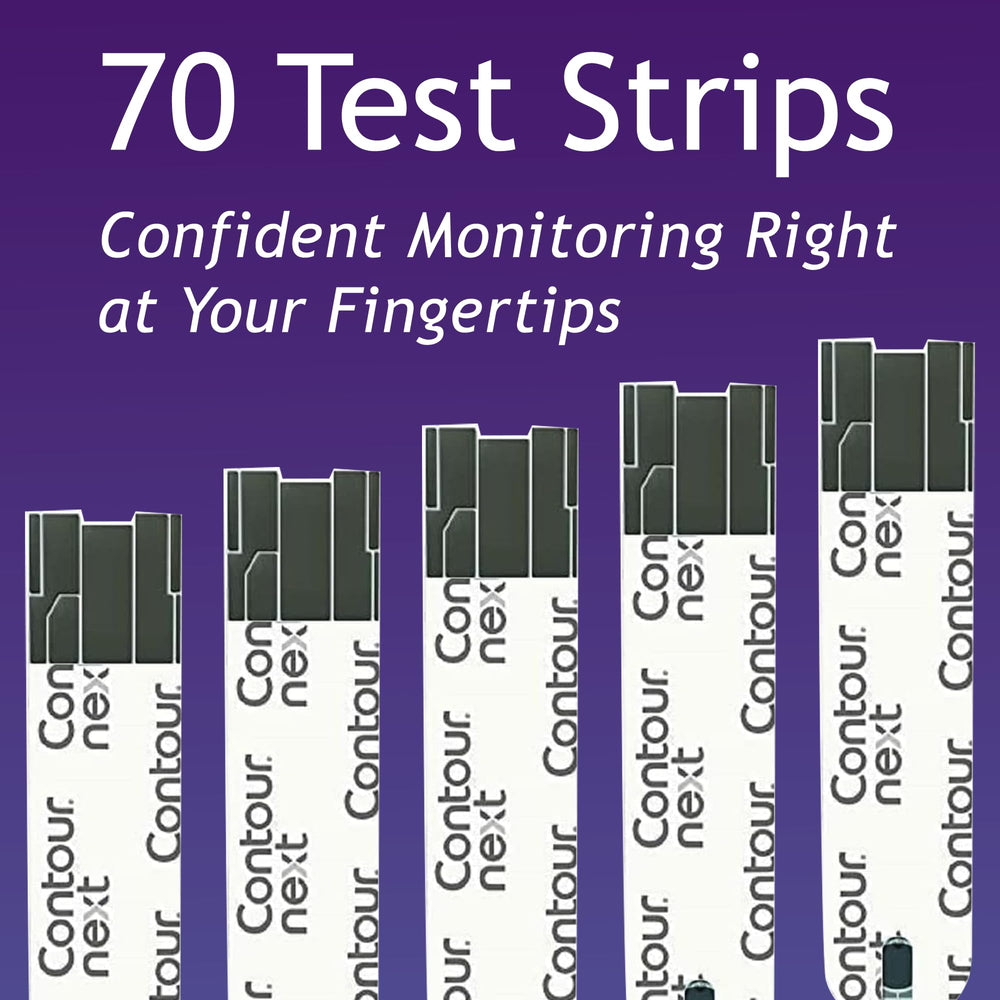 Ascensia Contour Next strips with no coding technology for faster results.