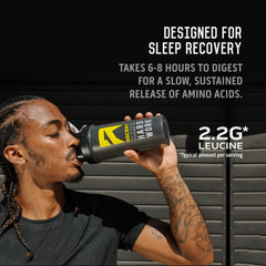 Ascent Casein 2.2g leucine per serving emphasized in nutrition copy