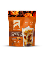 Ascent iced coffee protein powder cup for a quick energy boost and protein intake.