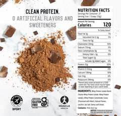 Ascent protein scoop showing 25g protein per serving for recovery