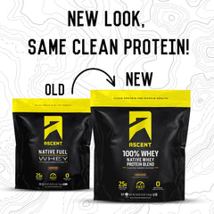 Ascent whey protein scoop demonstrating precise measurement for a serving