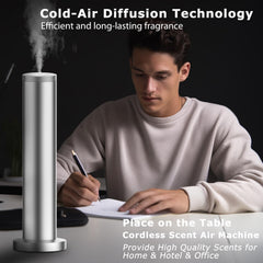 Ascentyer Nano Cold Air Diffusion provides even scent distribution.