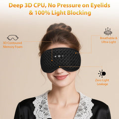 ASIILOVI HF016 memory foam eye cups provide zero pressure for total darkness.