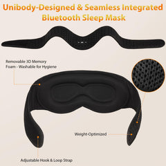ASIILOVI HF016 wearing mask and headphones delivering undisturbed rest and wireless audio.