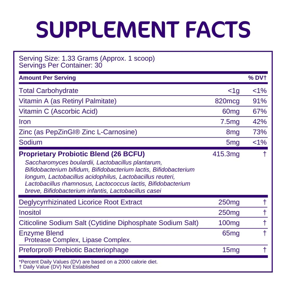 Close-up of Bio-Heal Pro+ scoop for measuring daily probiotic dose