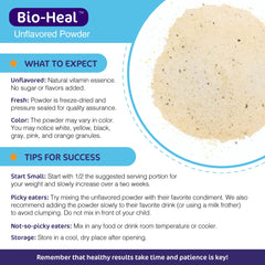 Aspire Nutrition Bio-Heal Probiotic bottle shows 60 servings for flexibility