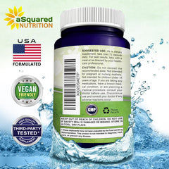 aSquared Nutrition Nicotinamide with Resveratrol vegan and gluten-free badges