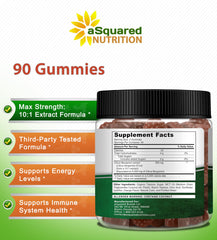 Boxed packaging of Asquared Nutrition Citrus Bergamot Gummies showing value.