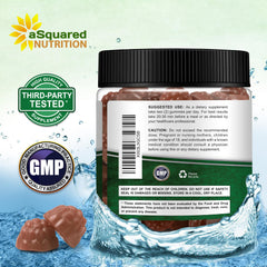USA GMP facility production background for Asquared Nutrition Citrus Bergamot Gummies.