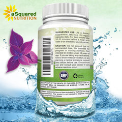 aSquared Nutrition Forskolin GMP facility label for USA manufacturing