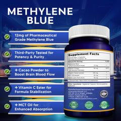 aSquared Nutrition Methylene Blue formula with MCT oil powder aiding absorption
