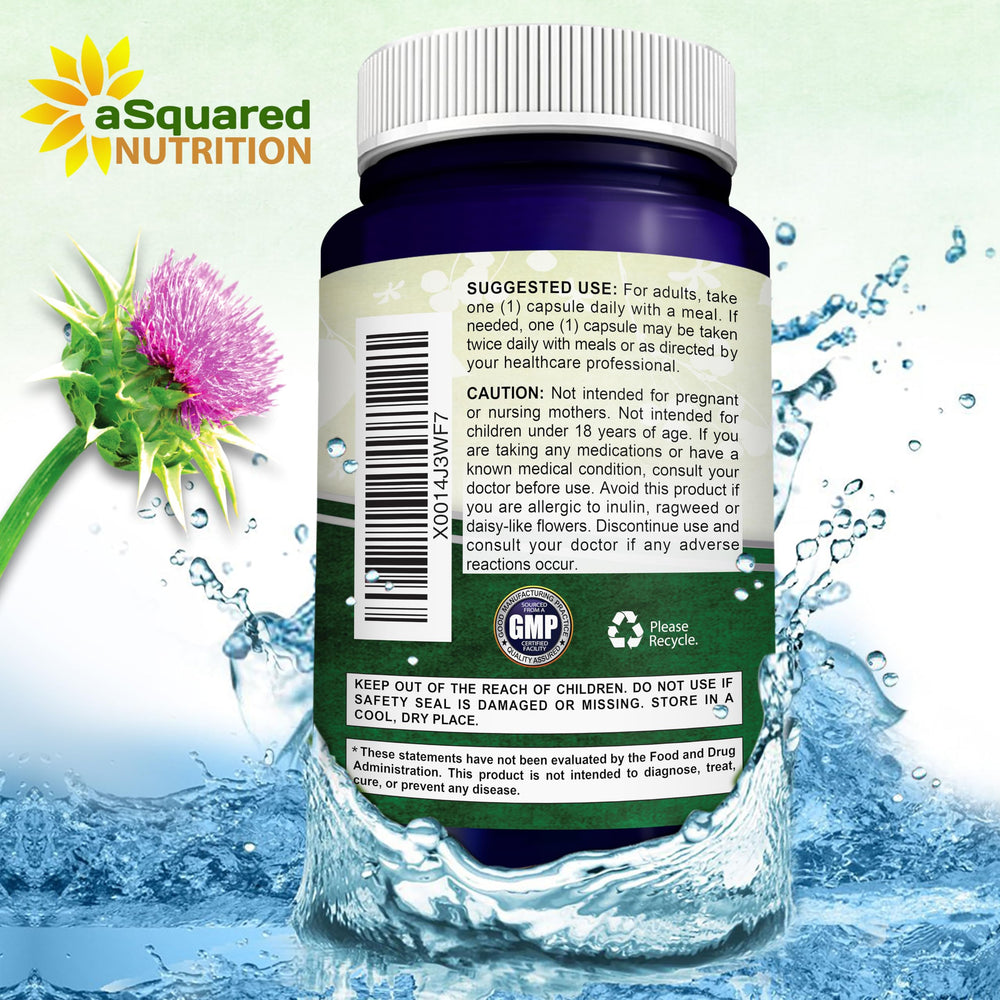 aSquared Nutrition Milk Thistle seed extract 4x strength visualization