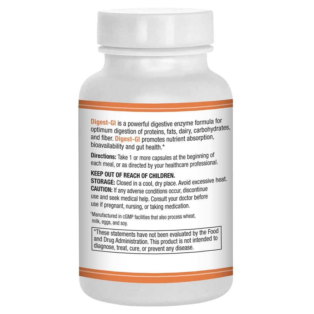 AST Enzymes Digest-GI bottle label highlights original strength enzyme blend