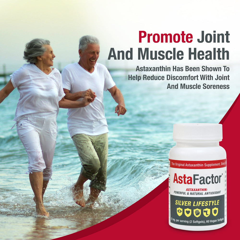 AstaFactor Silver label detail showcases premium antioxidant formulation.