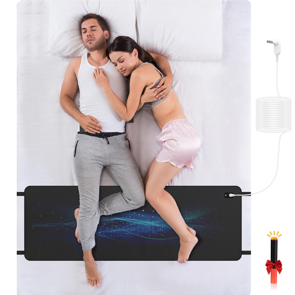 Astarexin grounding mat bed king size top view showing spacious surface for sleep sessions.
