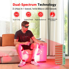 Astarexin red light panel angled view highlighting compact home-use design for versatile therapy.