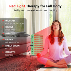 Astarexin red light panel body therapy setup supports broad coverage at home.