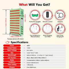 Astarexin red light panel glasses included protect eyes during sessions.