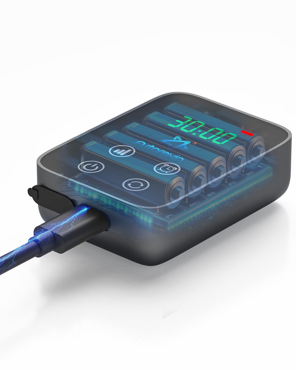 Astarexin red light therapy controller features a compact design for on-the-go use.