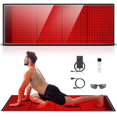 Astarexin red light therapy mat with 1440 LEDs for full-body light exposure.
