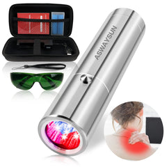 Aswaysun red light therapy device front view for convenient at-home pain relief.