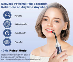 Aswaysun two-in-one facial and body therapy device in use.
