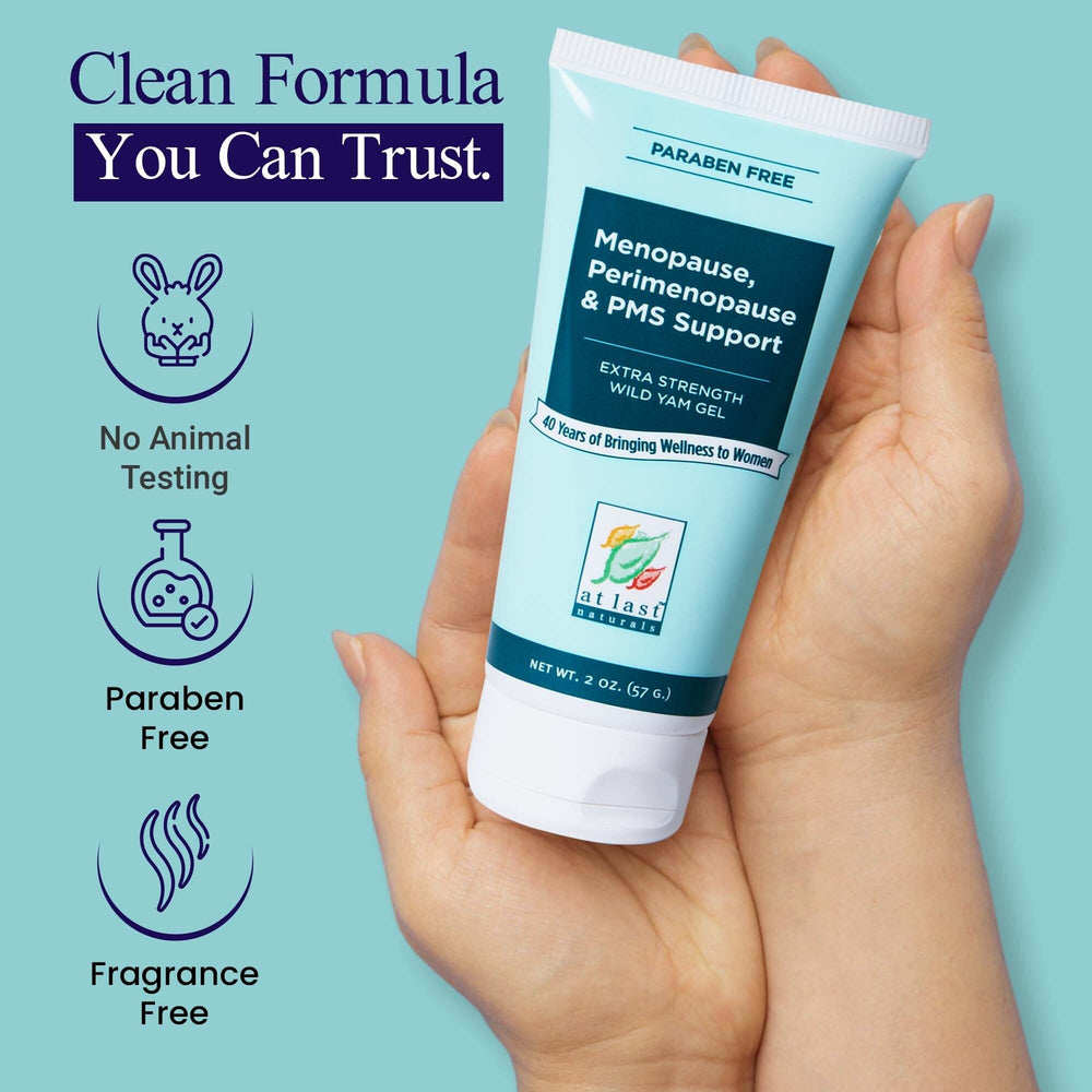 At Last Naturals Wild Yam Gel quickly absorbs for comfortable skin feel.
