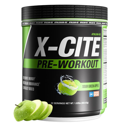 ATHLEAN-RX X-CITE bottle pour boosting energy for intense workouts