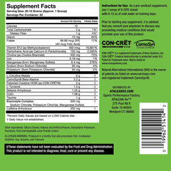 ATHLEAN-RX X-CITE ingredients list close-up features amino acids and creatine HCL.