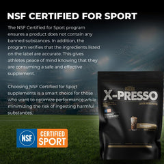 Athlean-RX XPresso NSF Certified for Sports badge on bottle.