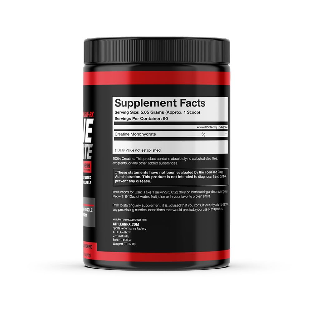 ATHLEAN-X X-CREATINE gluten-free, non-GMO ingredients on the label.
