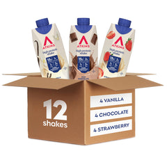 Atkins Best Sellers Strawberry Shake 4ct bottle image, high-protein snack