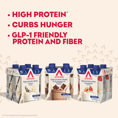 Front view of Atkins Best Sellers Variety Pack with three flavors