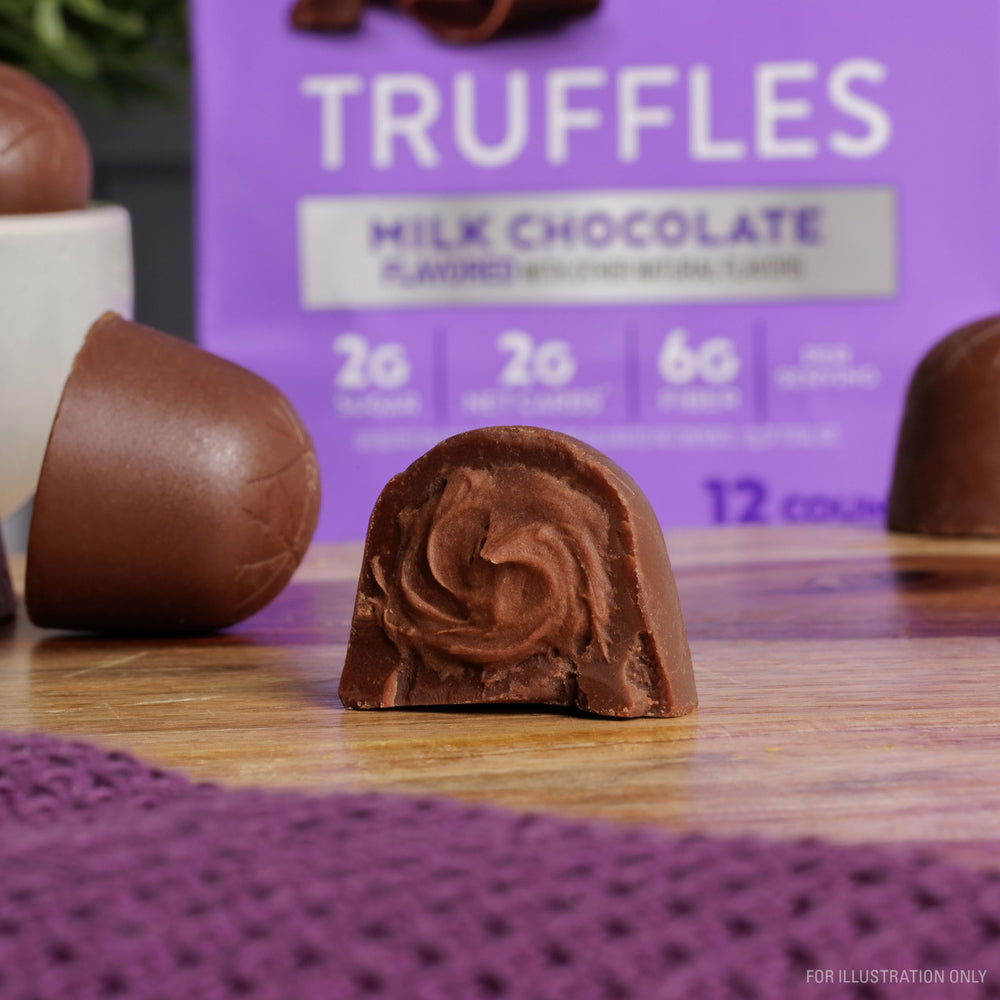 Individually wrapped Atkins Endulge truffles for convenient on-the-go snacking.