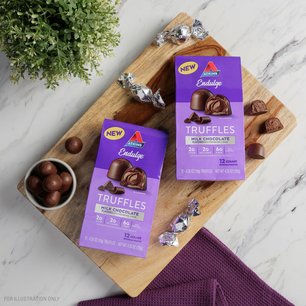 Serving suggestion: Atkins Endulge truffles in a bowl for sharing.