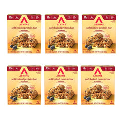 Atkins Soft Baked Blueberry Bars appearance, protein-packed snack with chewy texture