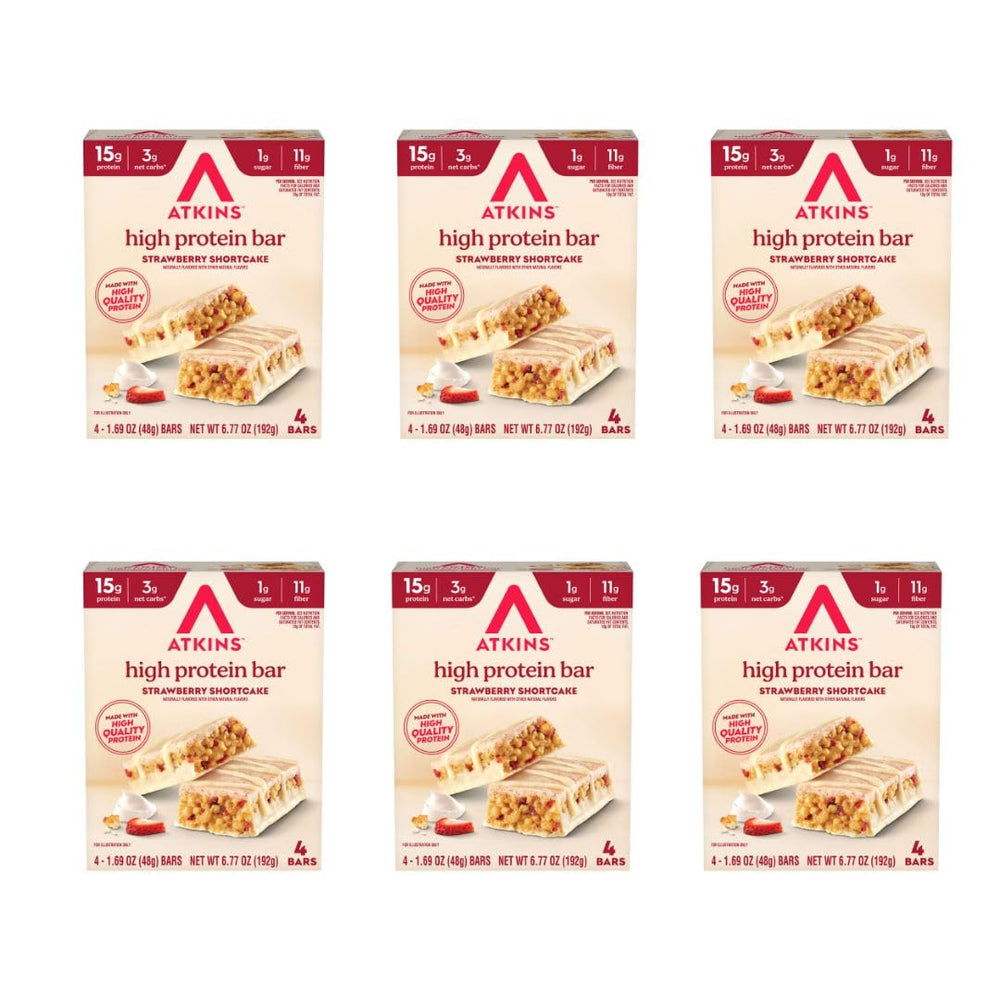 Atkins Strawberry Shortcake Bar packaging, keto-friendly snack on the go