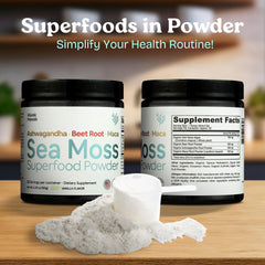 Atlantic Naturals maca root powder tin for energy and stamina