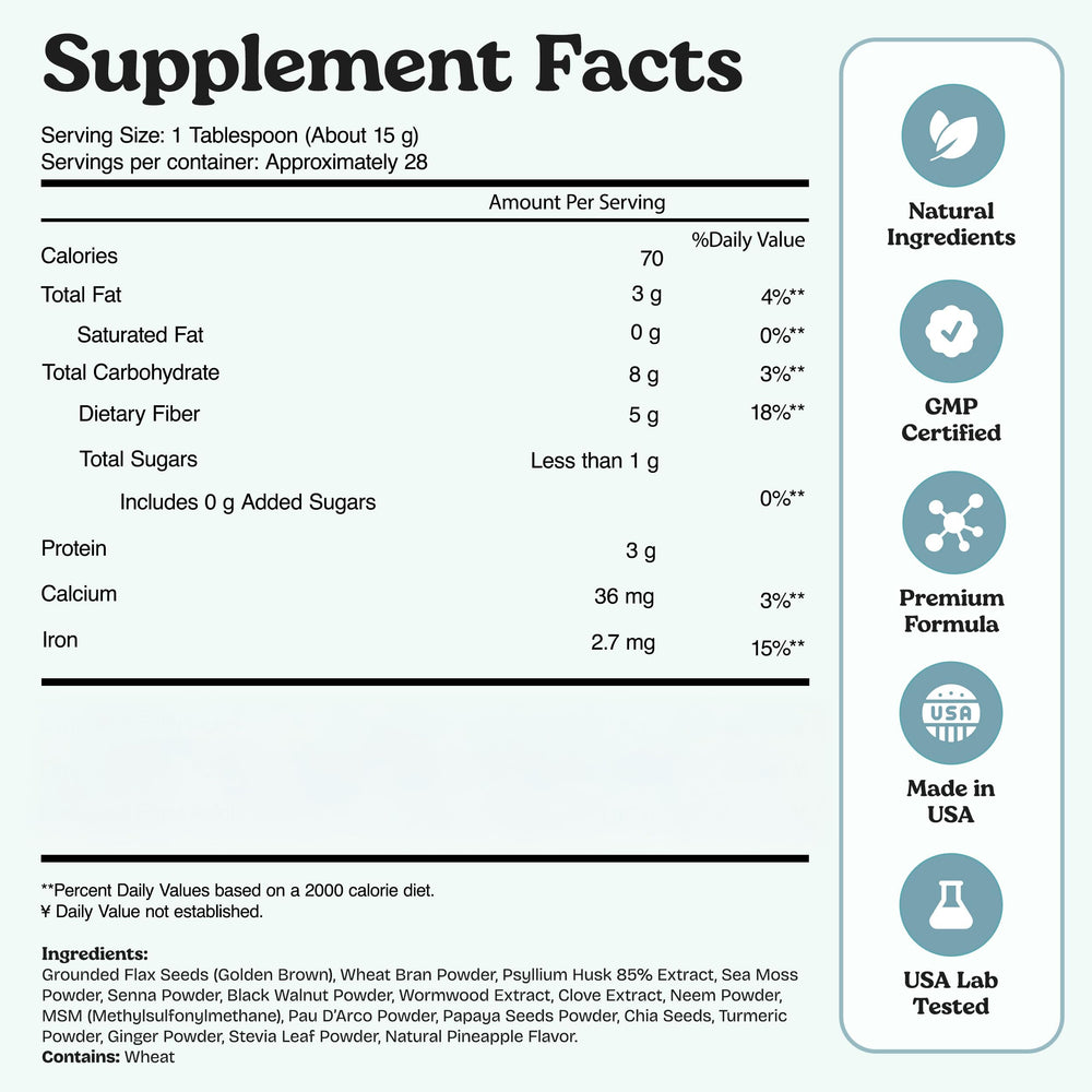 Atlantic Naturals Sea Moss Digestive Drink close-up with pineapple flavor notes