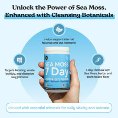 Atlantic Naturals measuring scoop with Sea Moss Digestive Drink for simple daily preparation