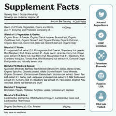 Berry-flavored Atlantic Naturals greens powder ready for smoothies