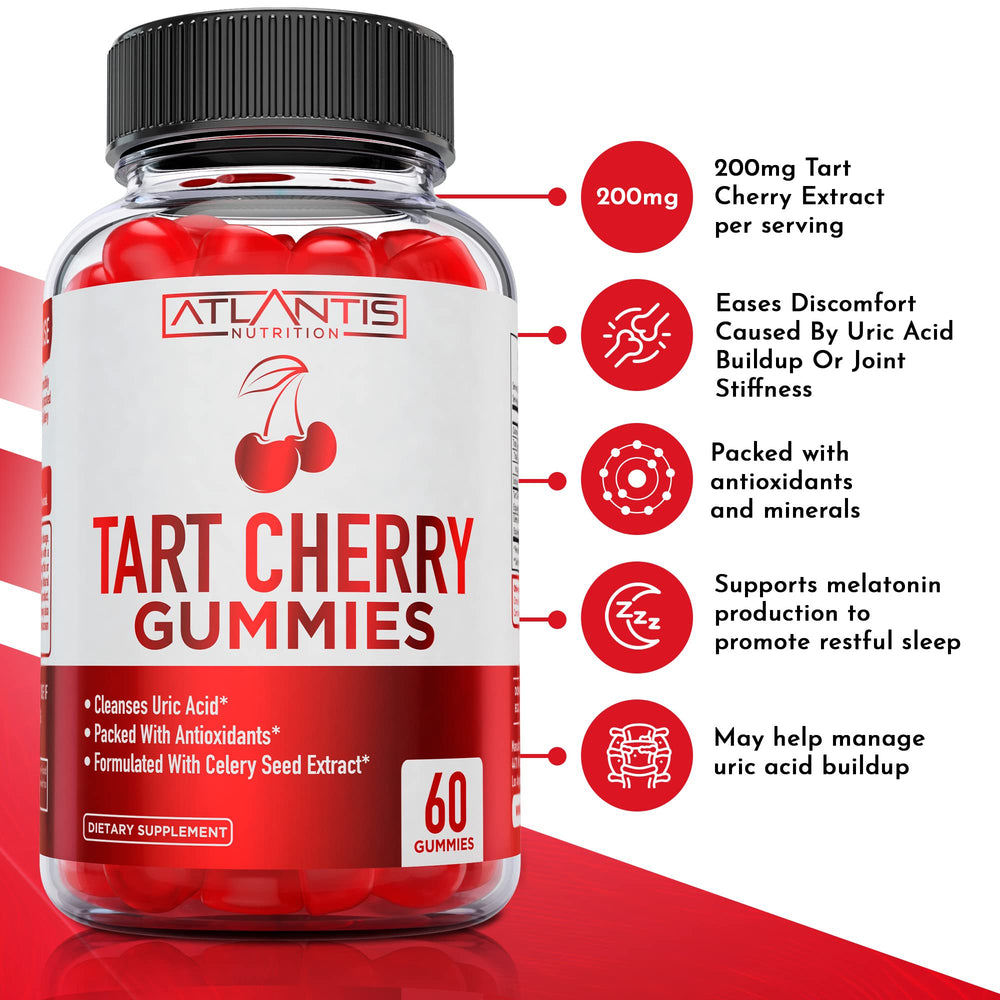 Atlantis Nutrition celery seed extract gummies bottle highlighting minerals like magnesium and zinc.