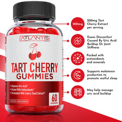 Atlantis Nutrition celery seed extract gummies bottle highlighting minerals like magnesium and zinc.