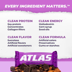 Atlas Bar rests on a desk for a quick workday protein boost.