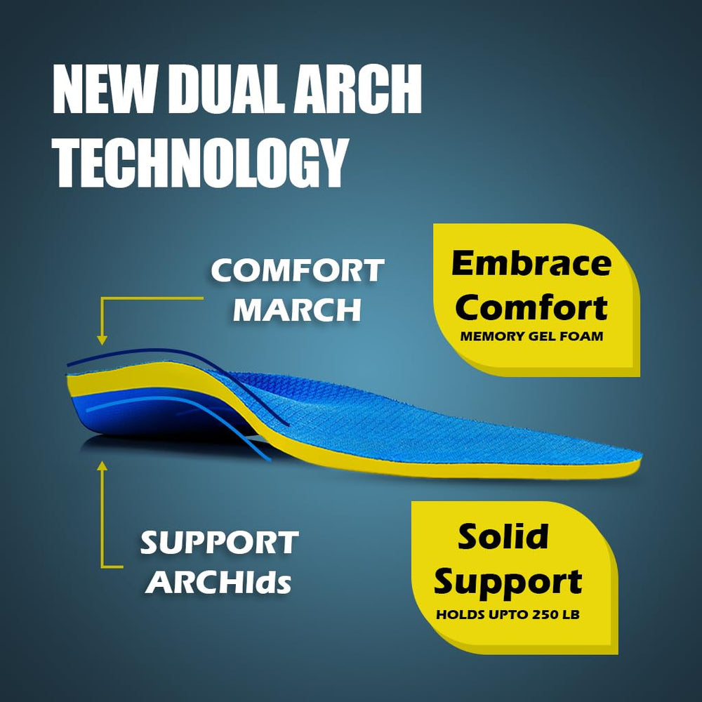 Insoles feature microfiber cover for moisture control and dryness.