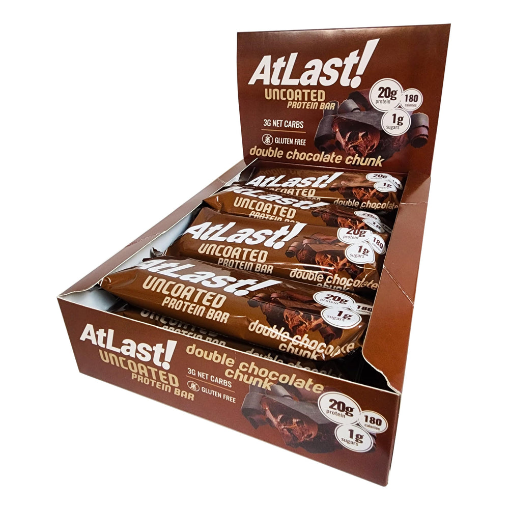 On-the-go serving shot emphasizes gluten-free, high-protein snack from AtLast!.