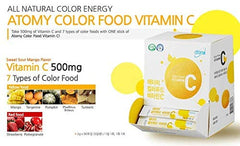 Scoop shows precise dosing of ATOMY Colorfood Vitamin C powder